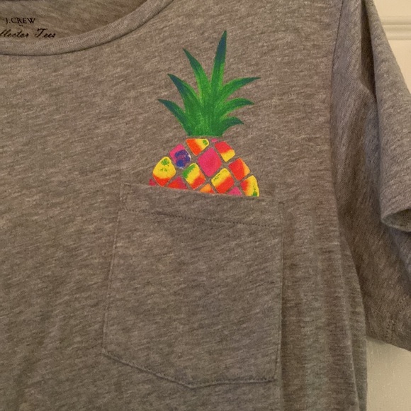 J. Crew Pineapple Pocket Tee - Picture 2 of 4